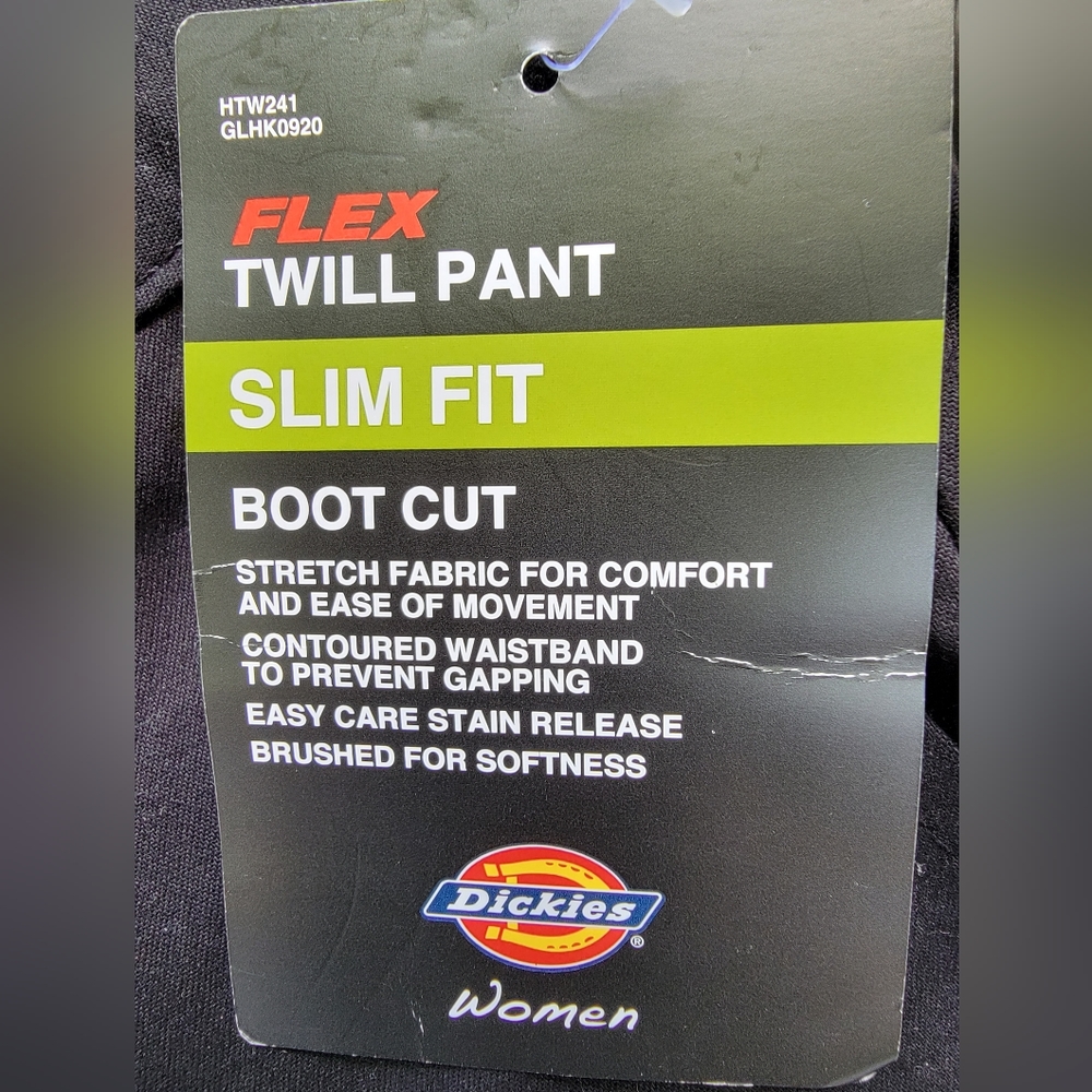 Dickies Flex Twill Pant Slim Fit Bootcut Black 12R NWT - Picture 4 of 6